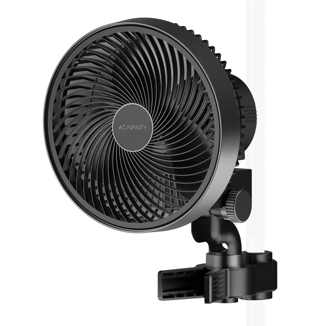 CLOUDRAY S6, Gen 2 Grow Tent Clip Fan 6” med Long-Life EC-motor, 10-niveau dynamiske vindtilstande og ventilatorhastigheder, 10-niveau automatisk oscillation