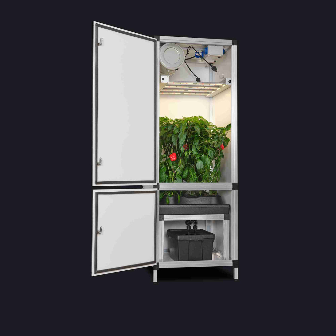 Growbox (0,35m2) Clima Cabinet + SWC System Growbox + 170 Watt LED Growlight