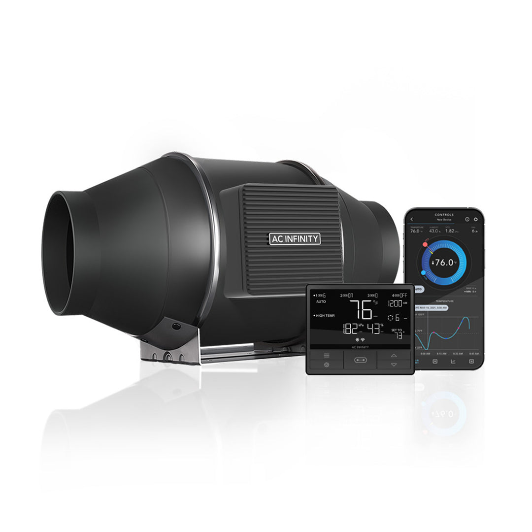 CLOUDLINE PRO T4, Stille Inline Kanalventilatorsystem med Temperatur- og Fugtighedsregulator VPD 100 mm
