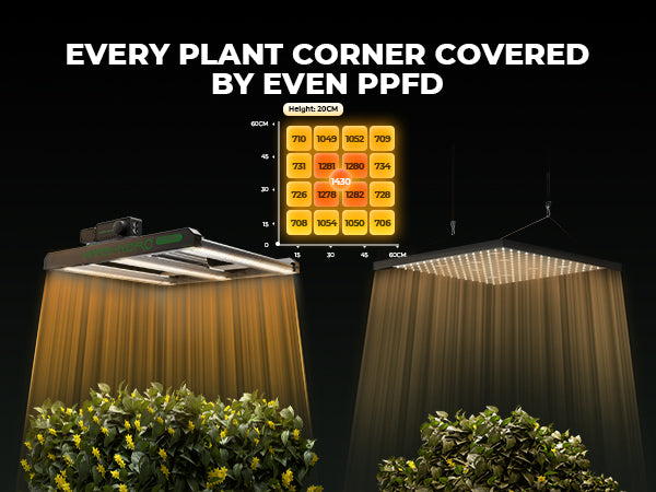 Mars Hydro 150W LED Grow Lights For 80x80cm Grow Tent