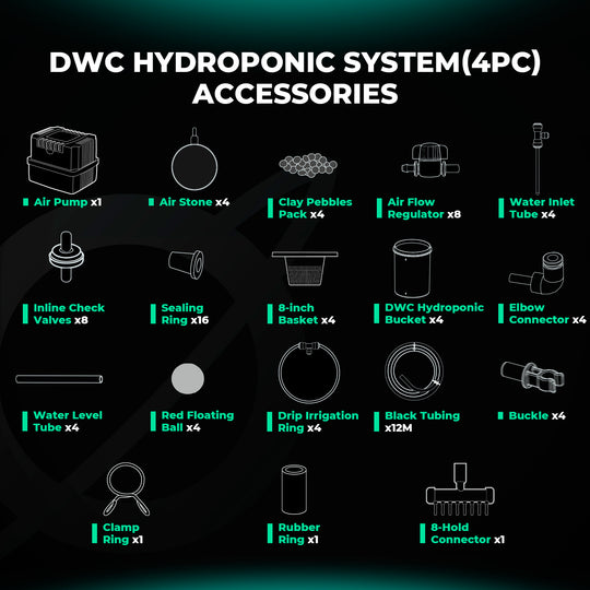 4 Buckets DWC (Deep Water Culture) Hydroponic