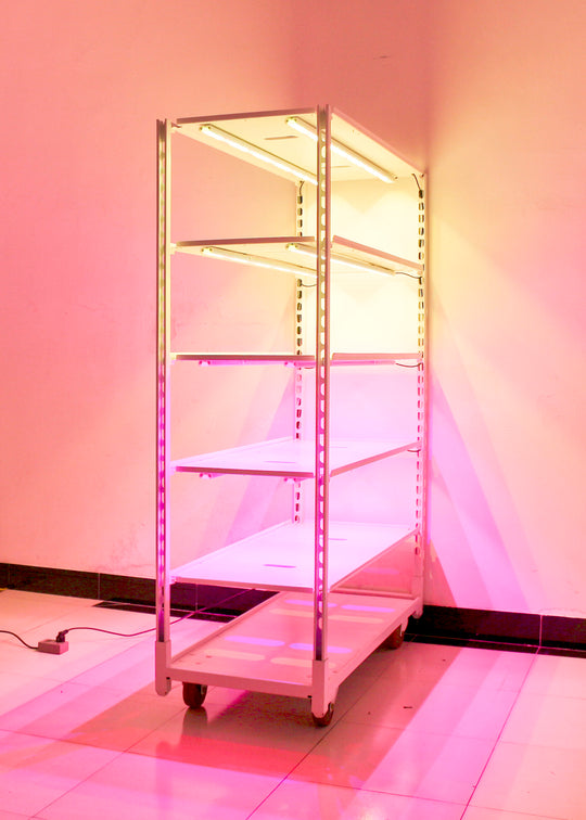 Vertical Farm Danish Trolley + LED Growlight