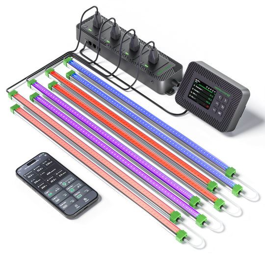 iControl + iHub-4AC + ADlite UV 55 + IR 30 + Red55 + Blue55 90 cm Supplemental LED Grow Light