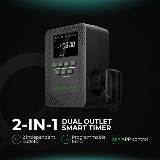 iTime 2-in-1 Smart Timer – Dual Plug, App Remote Control & Flexible Scheduling